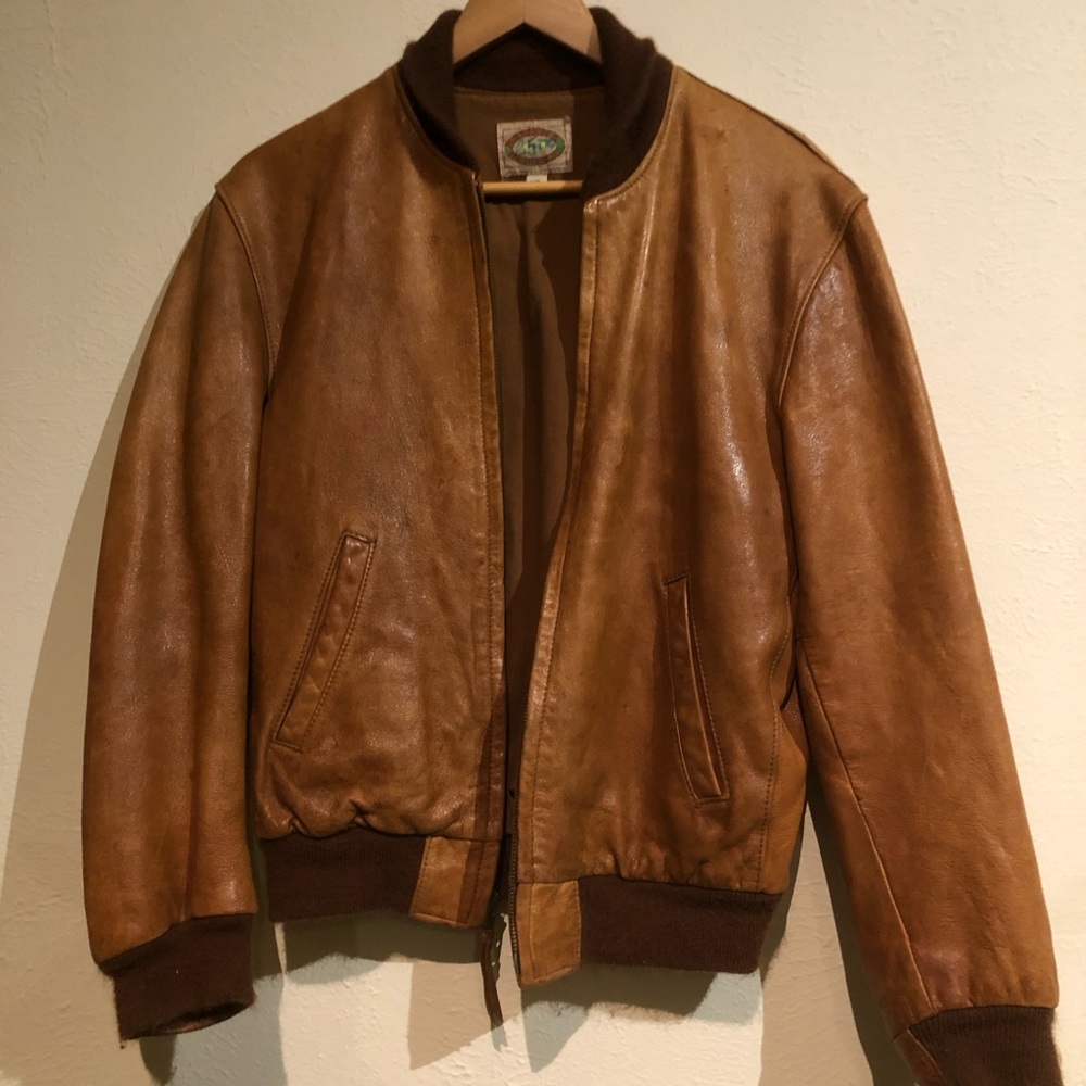 Vintage Banana Republic 100% Leather Bomber